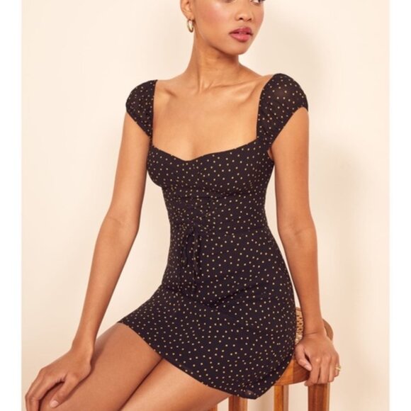 Reformation Dresses & Skirts - Reformation Jess Polka Dot Lace-up Mini Dress Monti Women's Size 8